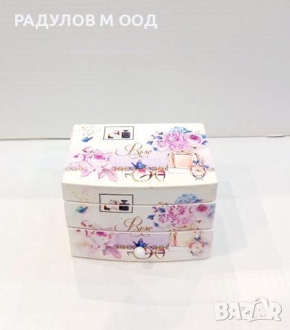 Музикална кутия за бижута с цветен принт "Рози" /94872/, снимка 3 - Подаръци за жени - 43313776