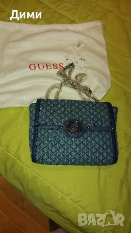 Оригинална Чанта деним на GUESS, снимка 2 - Чанти - 43622260