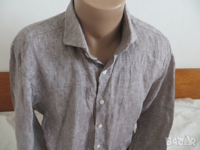 Мъжка риза с дълъг ръкав от лен Dutch Dandies, снимка 2 - Ризи - 37119087