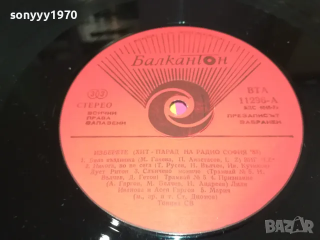 ХИТ ПАРАД НА РАДИО СОФИЯ 83-ПЛОЧА КАТО НОВА 0702251138, снимка 6 - Грамофонни плочи - 49004786