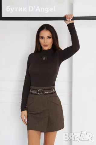 AVIN Пола студена вълна с колан Paris, снимка 1