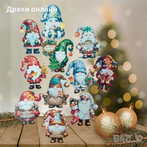 Дървени играчки за елха и магнитни, снимка 7 - Декорация за дома - 52354853