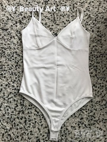 MoHiTo 🔝 Бяло бюстие - боди , с презрамки , S размер , снимка 2 - Корсети, бюстиета, топове - 28649610