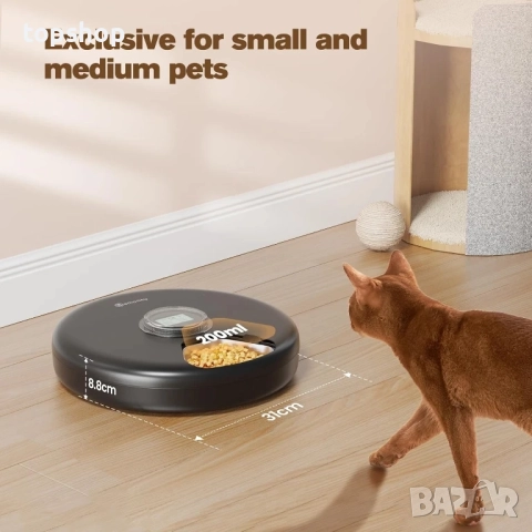 ЧИСТО НОВА BEMOONY F19L автоматична хранилка за котки с мокра храна: Безжичен дозатор за храна..., снимка 2 - За птици - 51563148