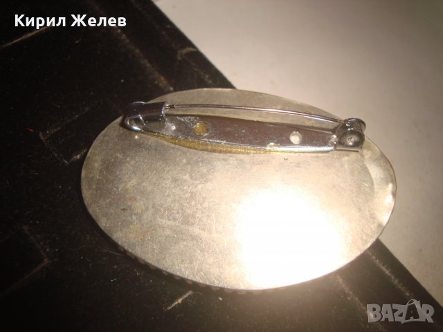 СТАРИННА САЧАНЕНА БРОШКА с ОГРОМЕН ШЛИФОВАН ЧЕРЕН ОНИКС РЪЧНА ЮВЕЛИРНА ИЗРАБОТКА 72361, снимка 12 - Антикварни и старинни предмети - 32265600