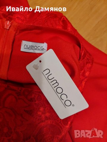 Официална червена рокля., снимка 2 - Рокли - 43785707