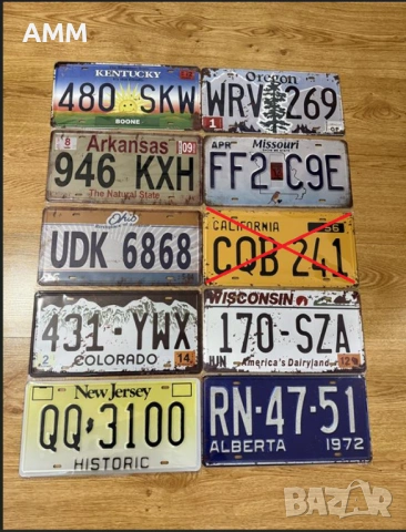 Американски регистрационни  номера  - РЕПЛИКА., снимка 3 - Картини - 38975042