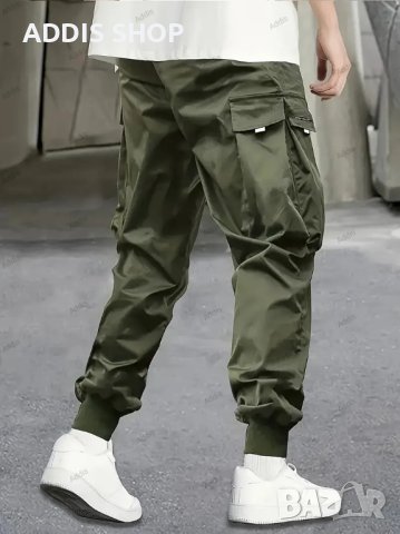 Мъжки ежедневни карго панталони в уличен стил с голям размер, 3цвята, снимка 3 - Панталони - 43900188
