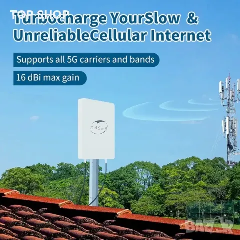 KASER 5G LTE антена Външна насочена антена Mimo 3300-3800 MHz N78 До 15dBi Gain