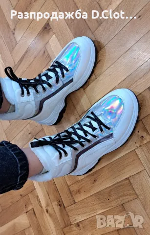 Бели зимни боти с пух 39 номер, снимка 3 - Дамски боти - 39835713