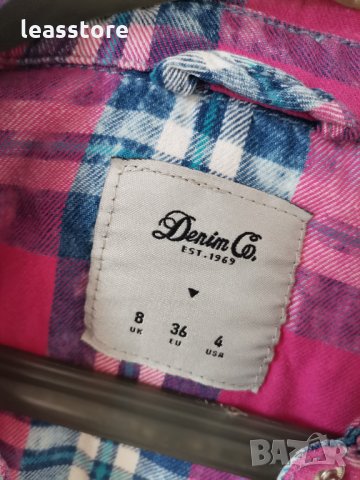 Карирана дамка риза Denim & Co., снимка 5 - Ризи - 35459476