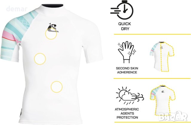 Дамска тениска CRESSI, защитна за водни спортове, S и M, снимка 3 - Тениски - 44071487