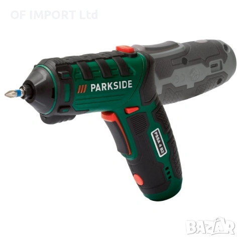 Мини Винтоверт PARKSIDE 4V Li-Ion + LED Фенер и Битове