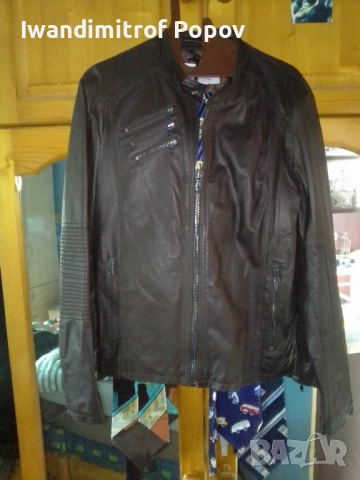 Продавам луксозно мъжко кожено яко западнярско