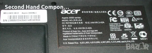 Ретро лаптоп Acer Aspire 3000 с инсталиран Windows 98 SE и драйвърите., снимка 5 - Лаптопи за работа - 50423058