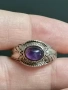Сребърен пръстен с аметист , снимка 4