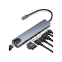 Адаптер USB-C, HDTV, Multifunctional Adapter Generic, 8 ports, снимка 1 - Кабели и адаптери - 44911218