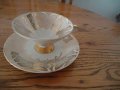 Чашка с подложка баварски порцелан с позлата , снимка 3