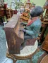 Прекрасна антикварна колекционерска холандска дървена фигура статуетка , снимка 2