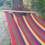 2230 Градински хамак от плат хамак люлка за къмпинг градина 195x77cm, снимка 6