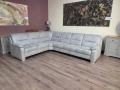 ПРОМОЦИЯ!!! Светло сив ъглов диван от плат PP-HS10002, снимка 1