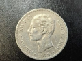 СРЕБРО Испания 5 песети 1878, снимка 1