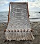 Ръчно плетени столове от макраме тип шезлонг за плаж ,бар , ресторант, снимка 4