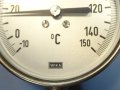 биметален термометър Wika thermometer ф100mm, -10/+150°C, L-30mm, снимка 3