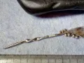 Стара СРЕБЪРНА ИГЛА БРОШКА СРЕБРО 900 с ПОЗЛАТА РЕТРО АРТ БИЖУ ФИНА РЪЧНА МАЙСТОРСКА ИЗРАБОТКА 36996, снимка 10