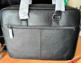 Мъжка луксозна чанта за лаптоп 15,6”/Офис куфарче от черна естествена кожа!, снимка 16