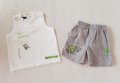 Къси панталонки и потник 3-6 месеца, снимка 1 - Комплекти за бебе - 28197931