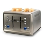 Мощен тостер Black+decker BXTO1960E - Неръждаема стомана с 4 слота, LCD дисплей и стойка за кифли, снимка 4