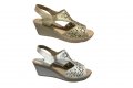 Дамски сандали на палатформа в златно и сребърно, снимка 1 - Сандали - 37083172