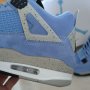 Nike Air Jordan 4 Retro University Blue Unc размер 44 номер нови обувки Кецове оригинални , снимка 2