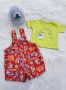 Бебешки гащеризон H&M тениска и шапка 3-6 месеца, снимка 2