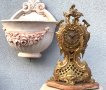 Каминен часовник в стил ROCOCO-Бронз с позлата, снимка 4