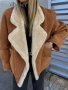 Ново дамско ретро ежедневно кожено яке от агнешка вълна, 2цвята - 024, снимка 15