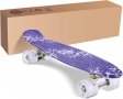 Детски ретро скейтборд WeSkate 55 см 9 сачмени лагери с PU LED светещи колела , снимка 5