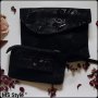 Комплект дамска чанта + портфейл от естествена кожа, снимка 2