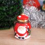 Мини коледен фенер светеща керамична фигура за украса, снимка 7