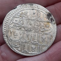 Османска монета Куруш на Махмуд I 1143 г, снимка 3 - Нумизматика и бонистика - 43788774