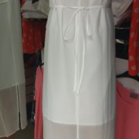 Дълга бяла рокля - тюл с подплата, снимка 3 - Рокли - 37757160
