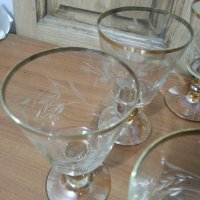 Ретро стъклени чаши , снимка 2 - Антикварни и старинни предмети - 43697873