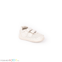 Бебешки анатомични обувки за прохождане за момче в бяло с коригираща велкро лепка, снимка 2 - Детски обувки - 44910714
