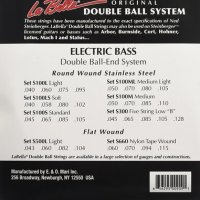 La Bella Double Ball Flat Wound Electric Bass Струни за електрически бас - S500L (43-104), снимка 4 - Други - 35212653