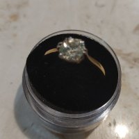 14 к златен годежен пръстен с 0.9 карат диамант, снимка 3 - Пръстени - 38576500
