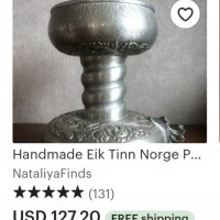 Свещници - Made in Norway , снимка 17 - Антикварни и старинни предмети - 37611311