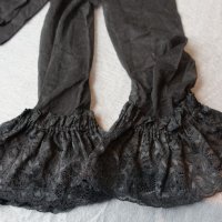 M/L черни чорапи за жартиери с дантела и ликра, снимка 5 - Бельо - 39460356