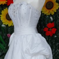 къса сватбена бална официална булчинска рокля , снимка 5 - Сватбени рокли - 43296714