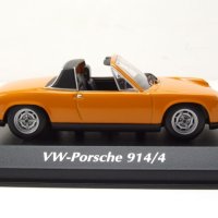 VW Porsche 914/4 1972 - мащаб 1:43 на Maxichamps моделът е нов в PVC дисплей-кейс, снимка 3 - Колекции - 43516186